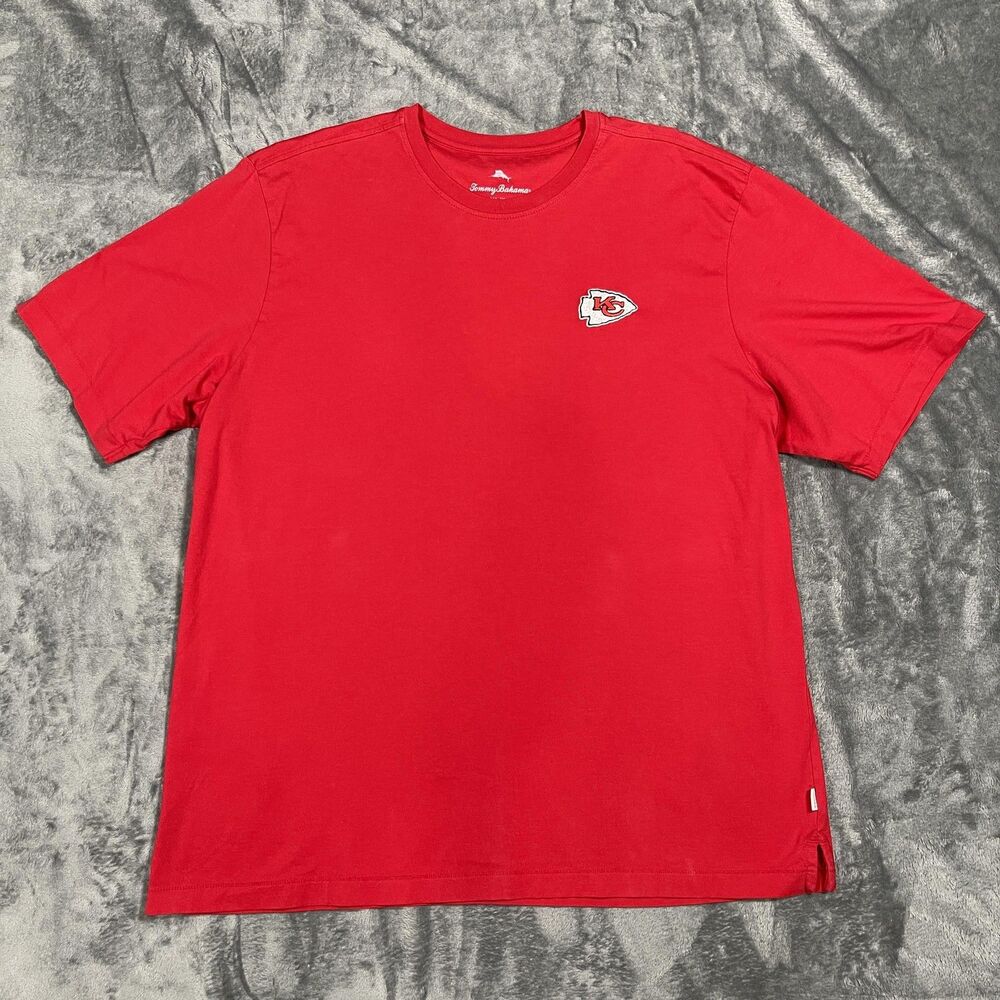 Kansas City Chiefs Shirt Mens XL Red NFL Football Tommy Bahama Pima Cotton Relax